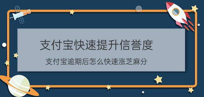 支付宝快速提升信誉度 支付宝逾期后怎么快速涨芝麻分？